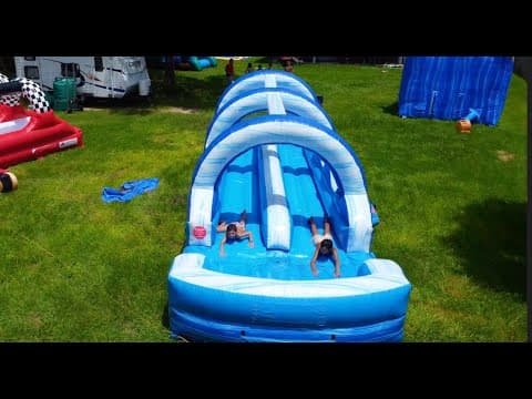 32ft Double Lane Slip and Slide - Video