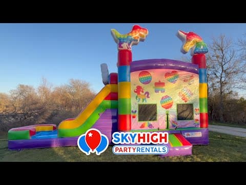 Pop Its Bounce House Combo with (Dry or Wet/Water Slide) - Video