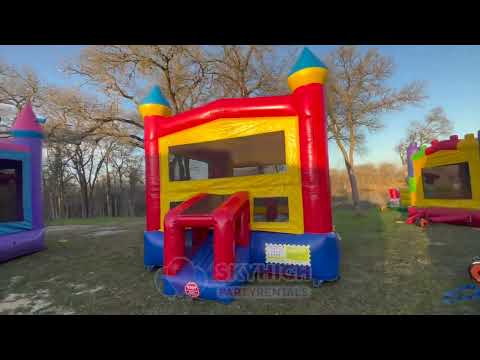 15 X 15 Red Bouncy Castle Moonwalk - Video