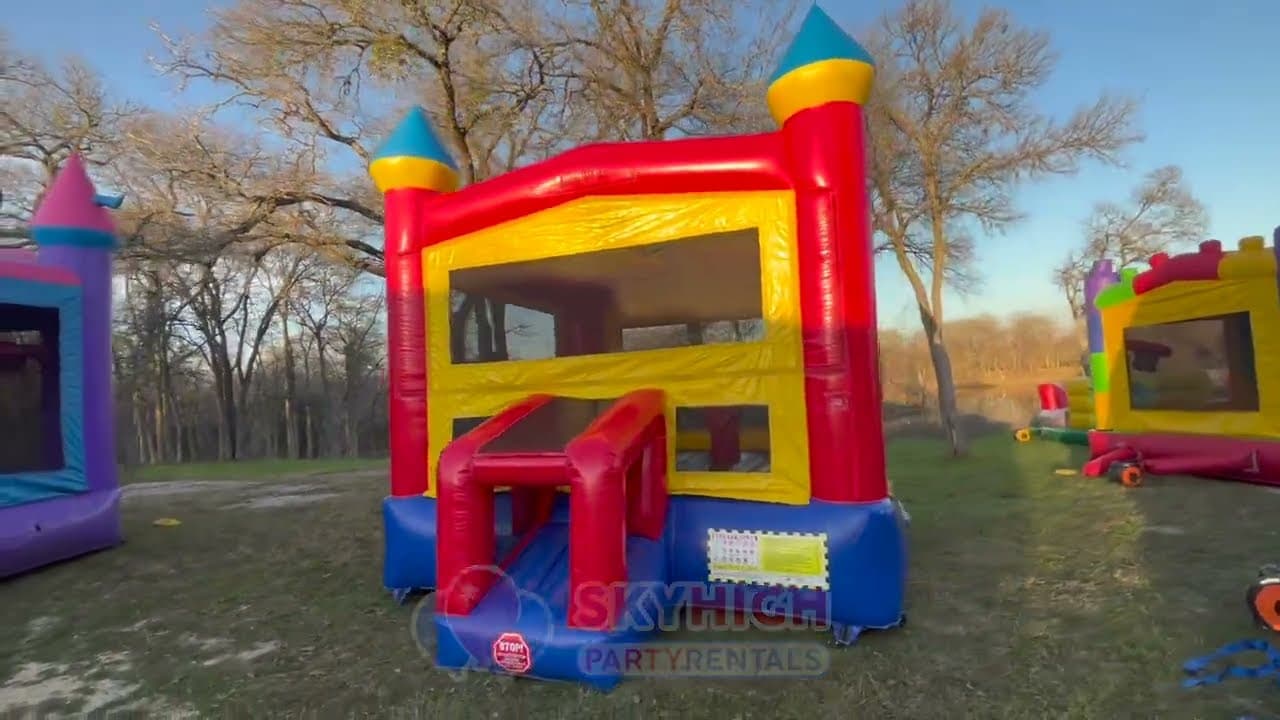 15 X 15 Red Bouncey Castle Moonwalk - Video