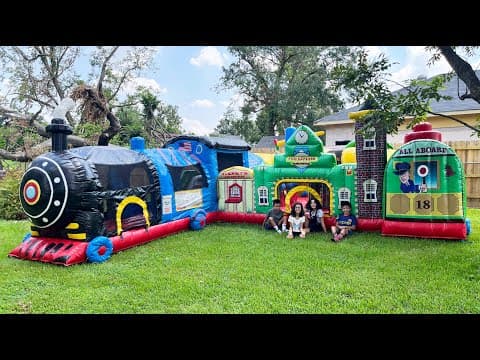 Fun Express Train Station Obstacle Course - Video