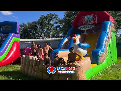 18ft Crazy Farm Slide (Dry or Wet/Water Slide) - Video