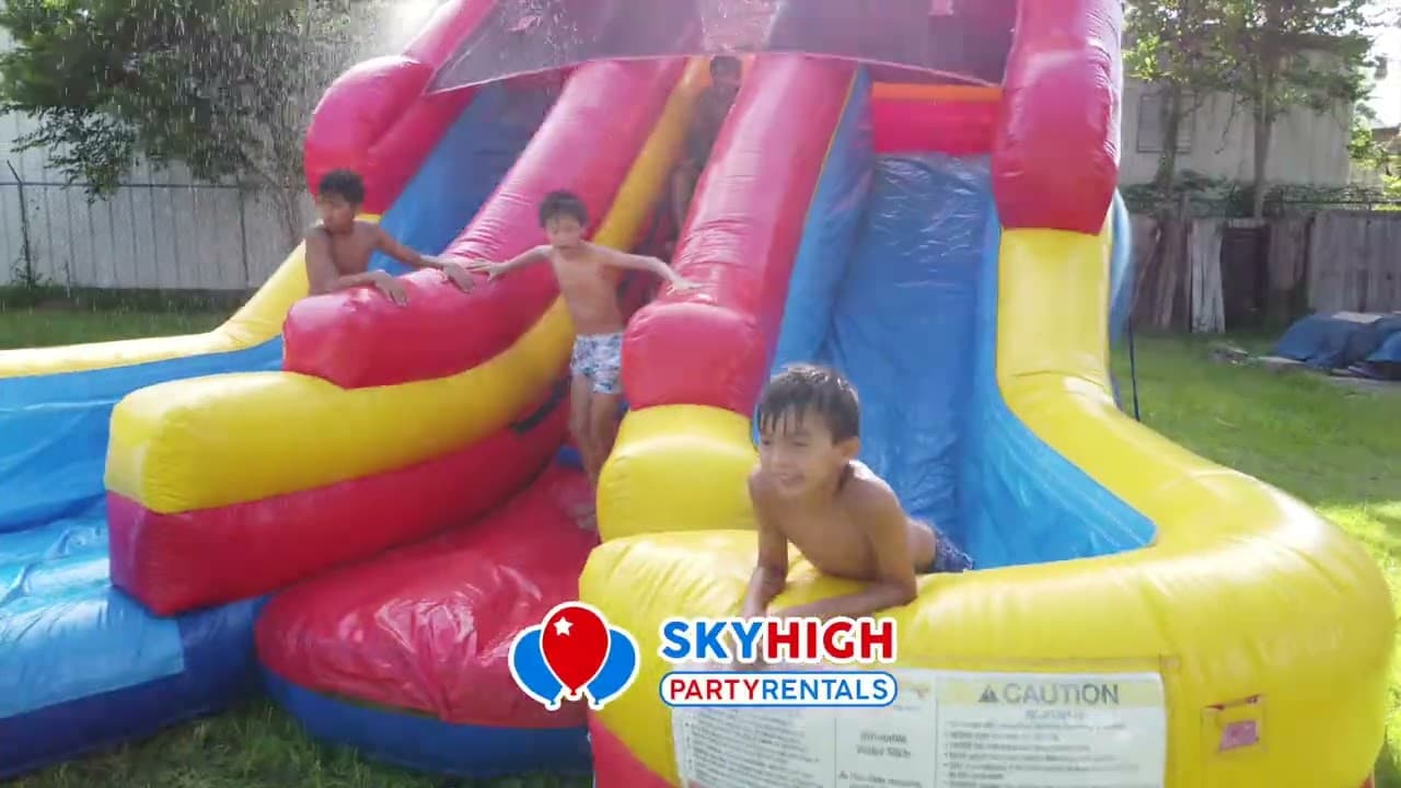 16ft Double Lane Power Rangers (Wet/Dry) Slide - Video
