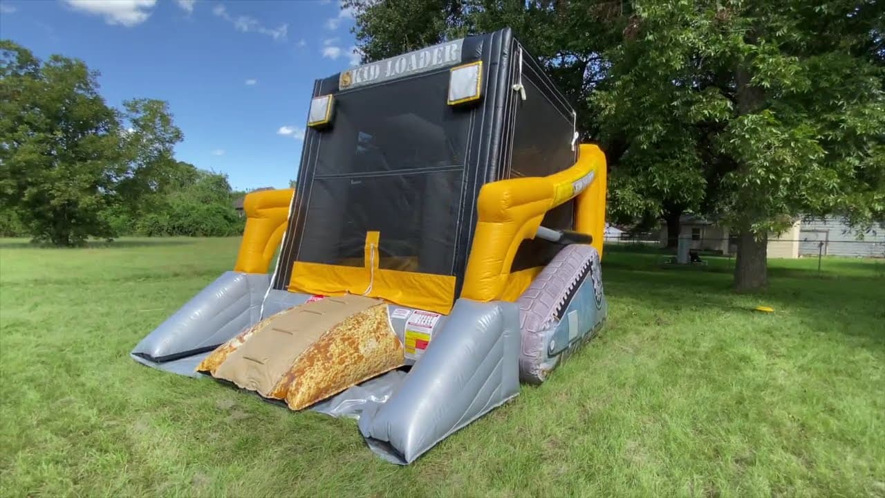 Skid Loader Construction Bounce House - Video