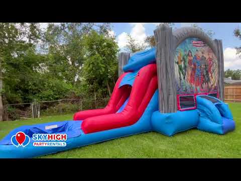 Justice League EZ Bounce House Combo w/ (Dry or Wet/Water Slide) - Video