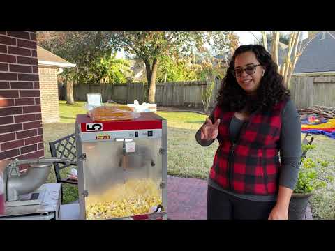 Popcorn Machine, 2 Rectangle Tables & 12 Chairs Package - Video
