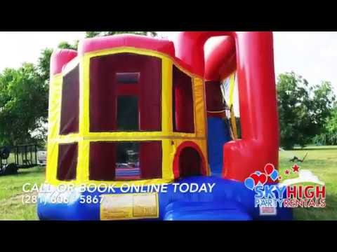 4in1 Moana Bounce House w/ Wet or Dry Slide - Video