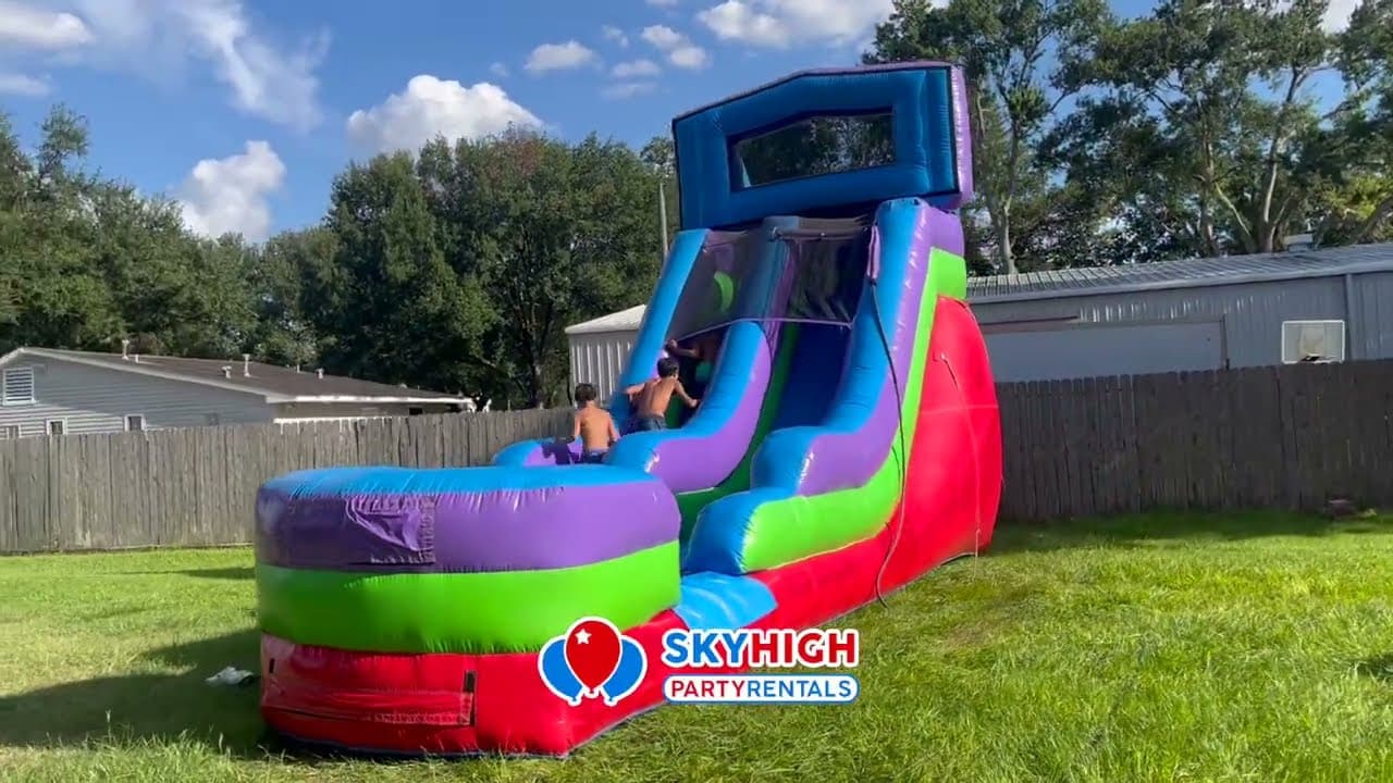 15ft Dora the explorer Retro Wet/Dry Slide - Video