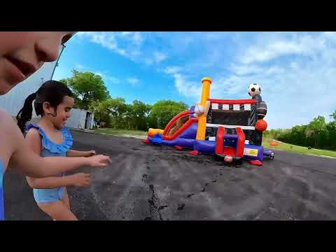 Sports Combo EZ Bouncer with Wet or Dry Slide - Video