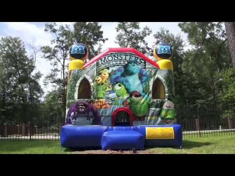 13 x 13 Monsters University Bounce House Moonwalk - Video