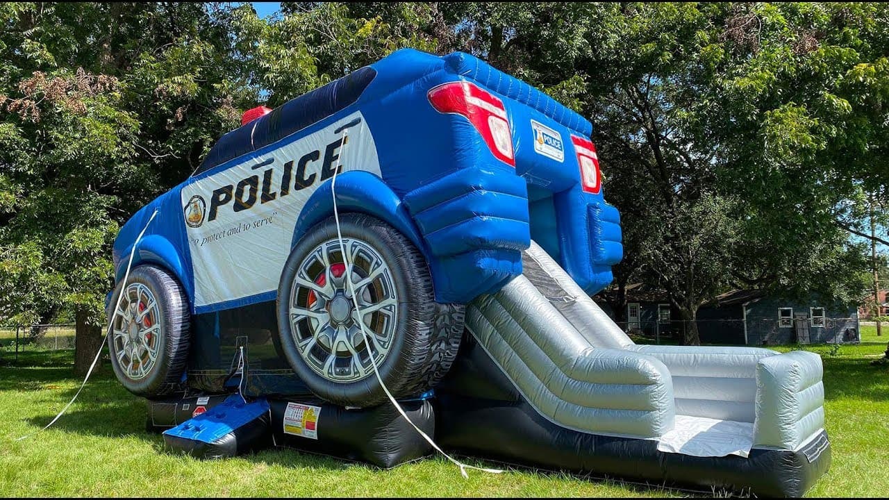 Police Cruiser Bounce House Combo - Video