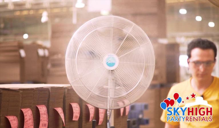 24" Portable Misting Fan Rental - Video