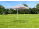 10x10 high frame tent rental in Houston with sturdy white aluminum frame, seats up to 16 guests, ideal for Spring backyard