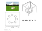 Perfect for Spring events, this 10x10 high peak tent rental in Houston accommodates up to 16 guests with elegant design