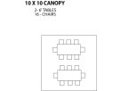 10 x 10 tent sample setup