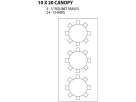 10x20 high peak tent rentals sample setup