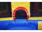 Minecraft bounce house rental in Houston with 13x13 moonwalk design, ideal for League City birthday parties.