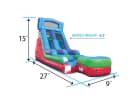 15ft wet or dry animal-themed water slide rental in Dallas, perfect for birthday parties in Arlington with splash pool included.