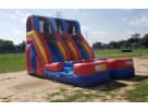 15ft dual lane water slide rental in Houston with dual climbing walls, ideal for Katy backyard parties and events.