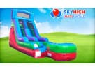 Perfect for Austin birthday parties, this 15ft Transformers wet and dry water slide rental keeps kids entertained with dual
