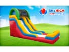 15ft water slide rental in Austin with attached pool, perfect for Kyle backyard parties and events.