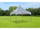 Perfect for Spring events, this 15x15 high peak tent rental in Houston seats up to 37 guests with elegant weather protection