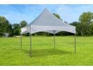 Perfect for Pasadena gatherings, this 15x15 high peak tent rental in Houston seats up to 37 guests with elegant weather