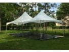 15x15 high peak tent rental in Houston with seating for up to 37 guests, ideal for Conroe weddings and outdoor parties.