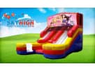 16ft Barbie wet and dry slide rental in Dallas with dual red slides, perfect for McKinney kids' parties and events.