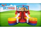 Perfect for Austin birthday parties, the 16ft Aladdin double water slide rental features wet or dry play with dual lanes