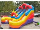 Perfect for Conroe birthday parties, this 16ft Jr. Double water slide rental in Houston features dual lanes ideal for all ages.
