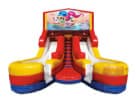 16ft Shimmer and Shine wet and dry slide rental in Austin—perfect for Round Rock birthday parties with dual slides and colorful