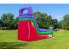 15ft Retro Rainbow wet and dry water slide rental in Houston with dual lanes, ideal for Spring parties.