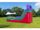 15ft Retro Rainbow wet and dry slide rental in Austin — colorful inflatable water slide ideal for Leander summer parties.