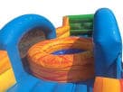 Hippo interactive game rental in Houston with orange and brown inflatable design, perfect for two-player parties in Conroe.