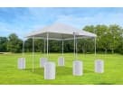 Renta de carpa 20x20 ideal para fiestas en Houston con capacidad para 66 huéspedes en estilo teatro.