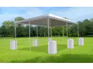 20ft x 30ft frame tent rental in Houston with aluminum construction, ideal for weddings and events accommodating up to 100 guests.
