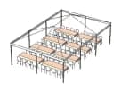Large 20ft x 30ft frame tent rental in Houston with banquet seating for up to 100 guests, ideal for weddings and corporate events
