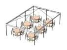20ft x 30ft frame tent rental in Houston with seating for up to 100 guests—ideal for Kingwood weddings and corporate events.