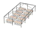 20x40 frame tent rental in Houston with seating for 133 guests — ideal for The Woodlands weddings and corporate events.