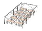 20ft x 40ft rectangle tables sample layout