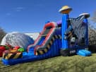 6-8 kid capacity Space Shuttle bounce house with water slide rental in Houston — ideal for Kingwood parties.