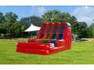 3 Lane Rainbow Wet/Dry Slide rental for Houston events—versatile water slide with three racing lanes, ideal for Pasadena parties.