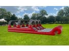 Three-lane water slide rental in Austin delivers splashing thrills perfect for Cedar Park birthday celebrations.