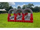 Three-lane slip and slide water rental in Houston keeps The Woodlands parties cool and competitive all summer long.