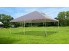 30ft x 30ft frame tent rental in Houston with elegant taupe valance, perfect for Katy weddings and events accommodating up to 150