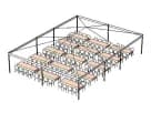 Perfect for Houston weddings and corporate events, this 30x40 frame tent rental seats up to 200 guests with no center poles