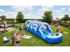 Tobogán acuático doble carril de 32ft en renta en Houston, ideal para fiestas en The Woodlands con piscina salpicadera