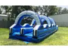 Renta de tobogán acuático doble de 32 pies en Houston con carriles gemelos, ideal para fiestas en Spring.