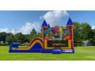 Perfect for Dallas Halloween parties, this spooky bounce house rental features dual slides ideal for kids of all ages.